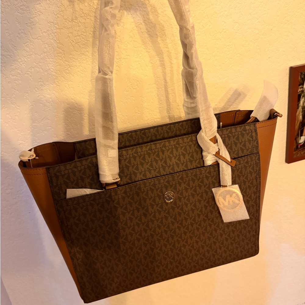 Michael Kors Signature Brown and Tan Tote